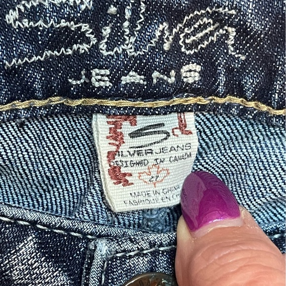 Silver Mid-Rise Suki Flare Jeans Size 27 - Picture 6 of 7